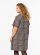 Robe chemise en jean avec imprimé léopard, Marron, Model image number 2