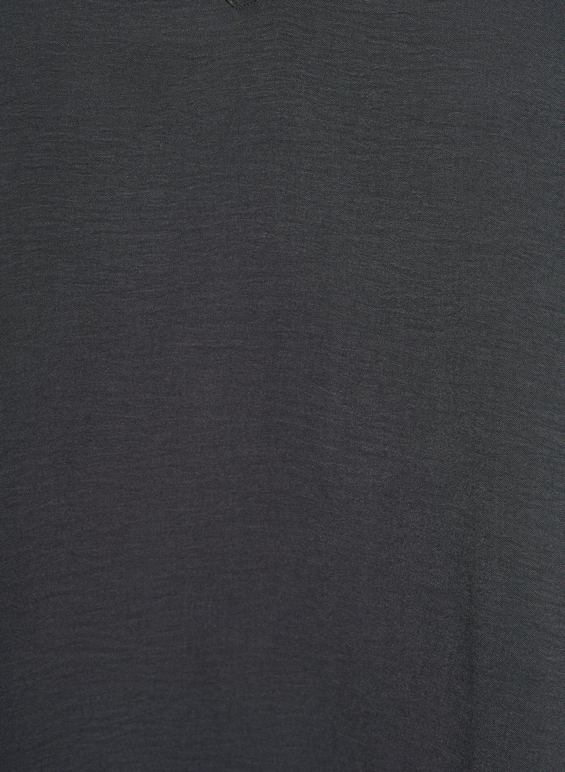 ZizziBlouse met smockmanchetten en V-hals, Grijs, Packshot image number 2