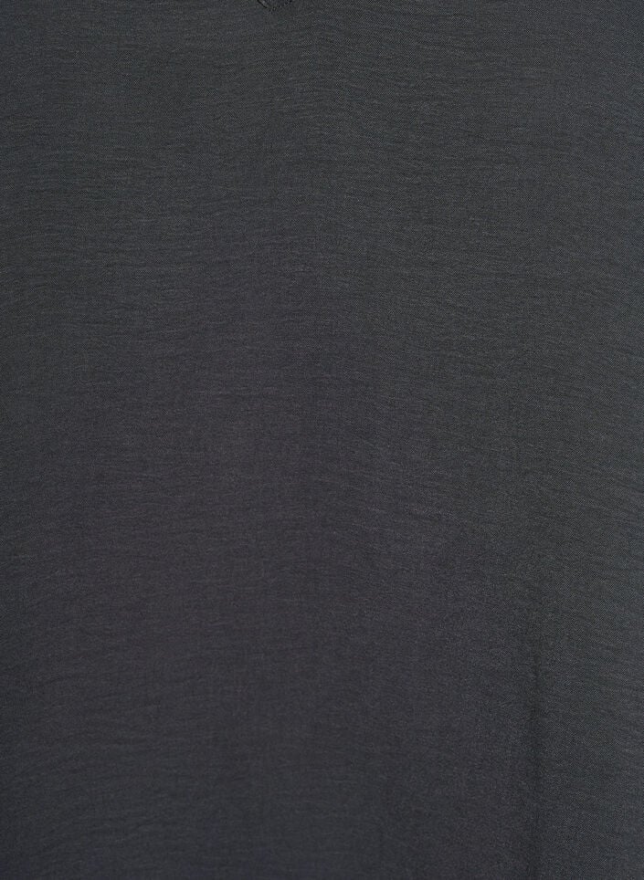 Blouse met smockmanchetten en V-hals, Grijs, Packshot image number 2