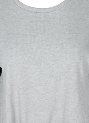 Blouse à manches 2/4 et bas ajustable, Light Grey Melange, Packshot image number 2