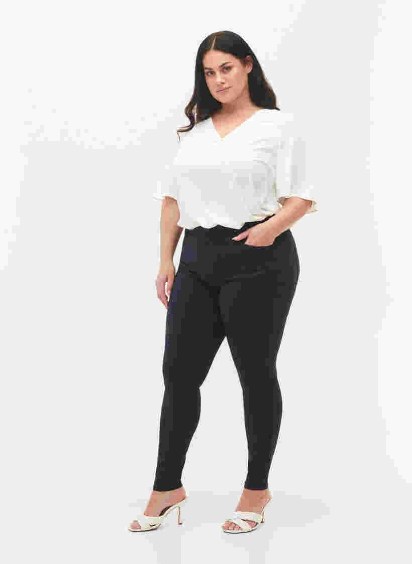 Super slim Amy jeans met hoge taille, Night Sky, Model image number 0