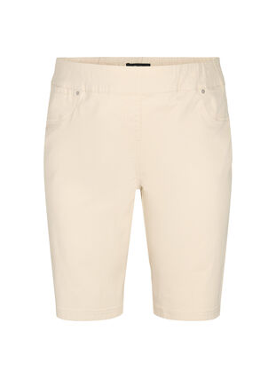 Shorts met strakke pasvorm en achterzakken, Fog, Packshot image number 0
