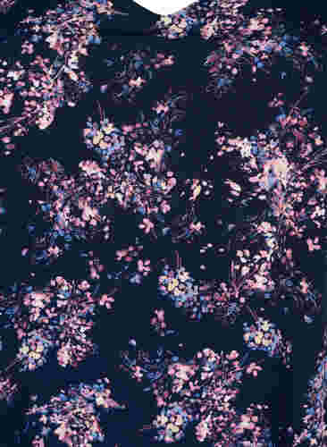 FLASH - Tuniek met v-hals en print, Navy Rose Flower, Packshot image number 2
