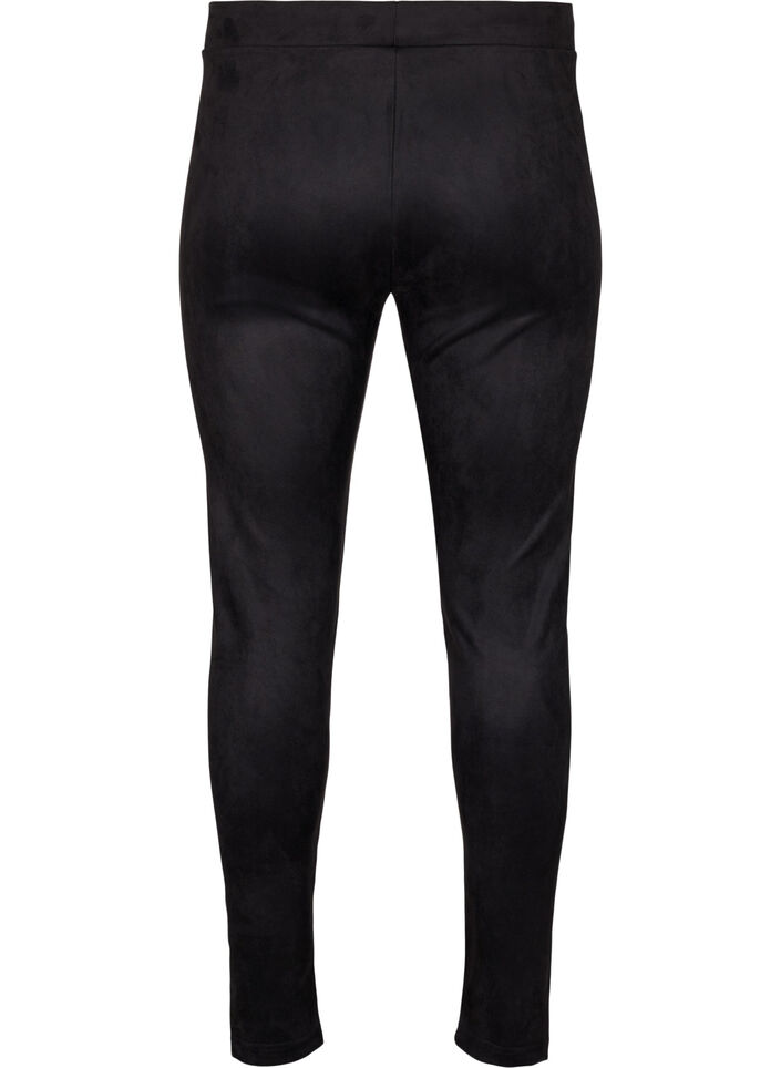 Leggings in imitatiesuède, Black, Packshot image number 1