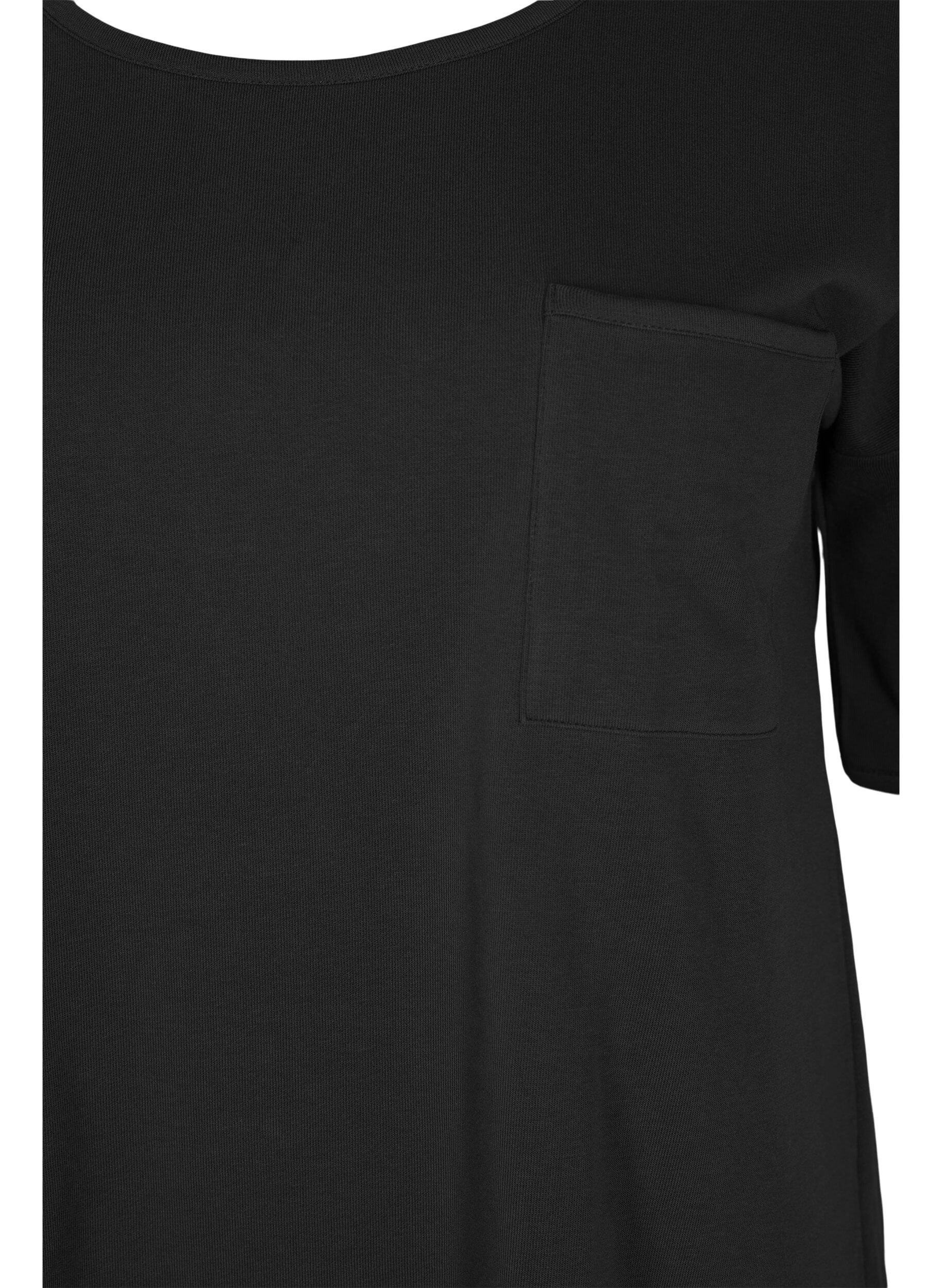 ZizziBlouse met 1/2 mouwen, Black, Packshot image number 2