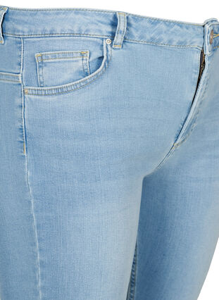 Jeans Amy taille haute prêt du corps, Light blue denim, Packshot image number 2