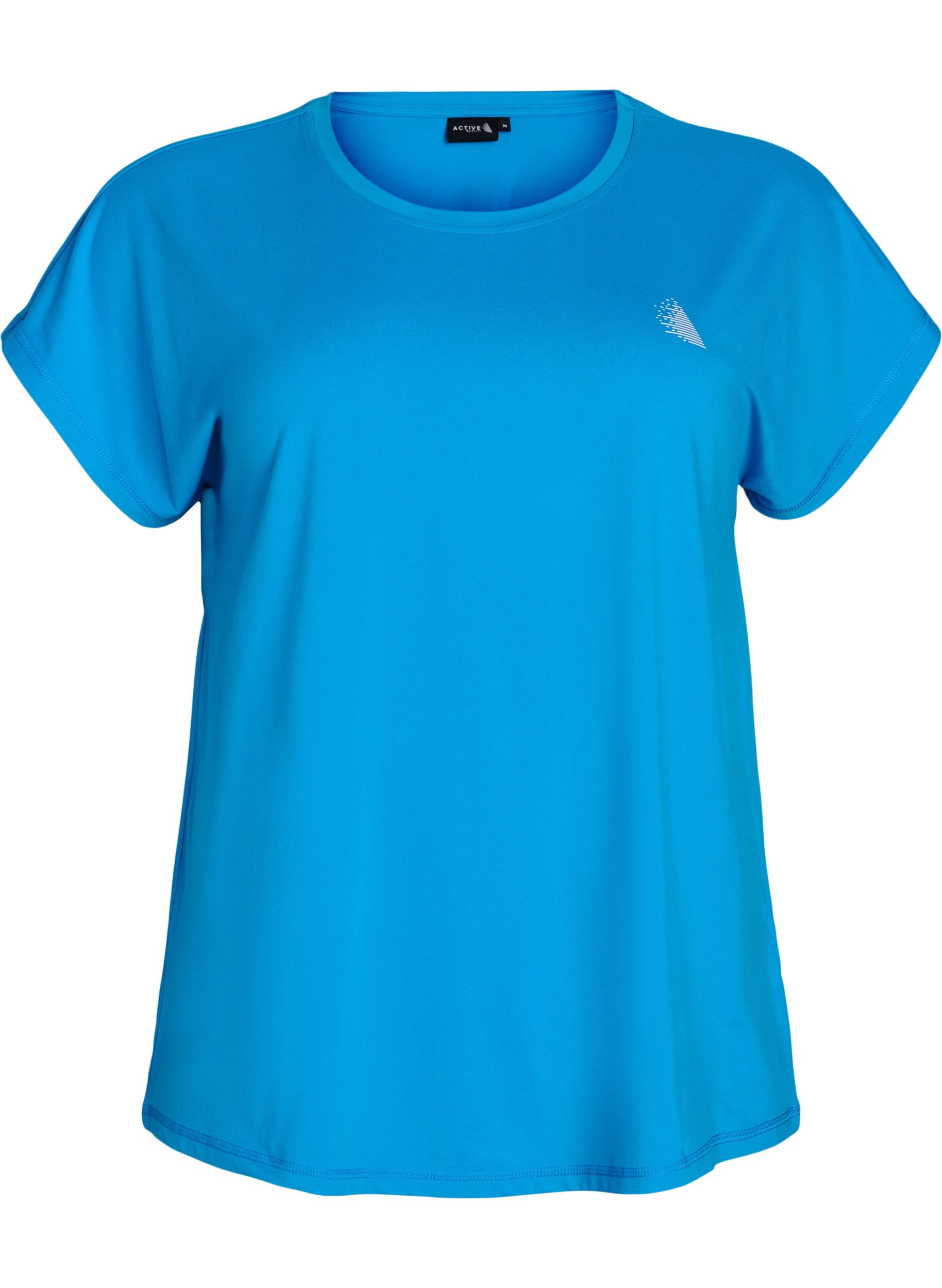 Zizzi T-shirt de sport couleur unie, Bleu, Packshot image number 0