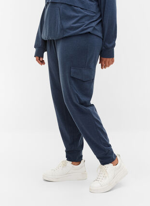 Pantalon de jogging avec poches cargo, Insignia Blue Mel. , Model image number 2