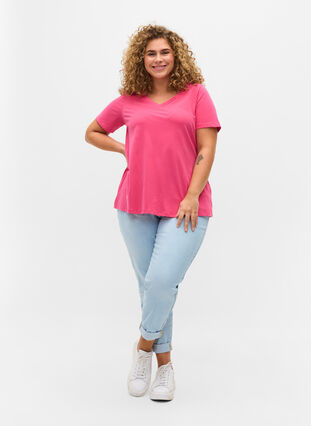 T-shirt basique, Fandango Pink, Model image number 2