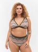 Culotte de bikini &agrave; motifs avec taille haute, Beech AOP, Model image number 0