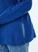 Pull en maille avec motif diagonal et manches raglan, Bleu, Model image number 3