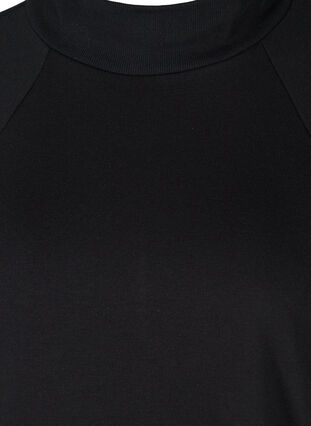 Sweatjurk met hoge hals en strikdetail, Black, Packshot image number 2