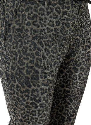 Pantalon court Maddison à paillettes et imprimé léopard, Lurex Leo, Packshot image number 2