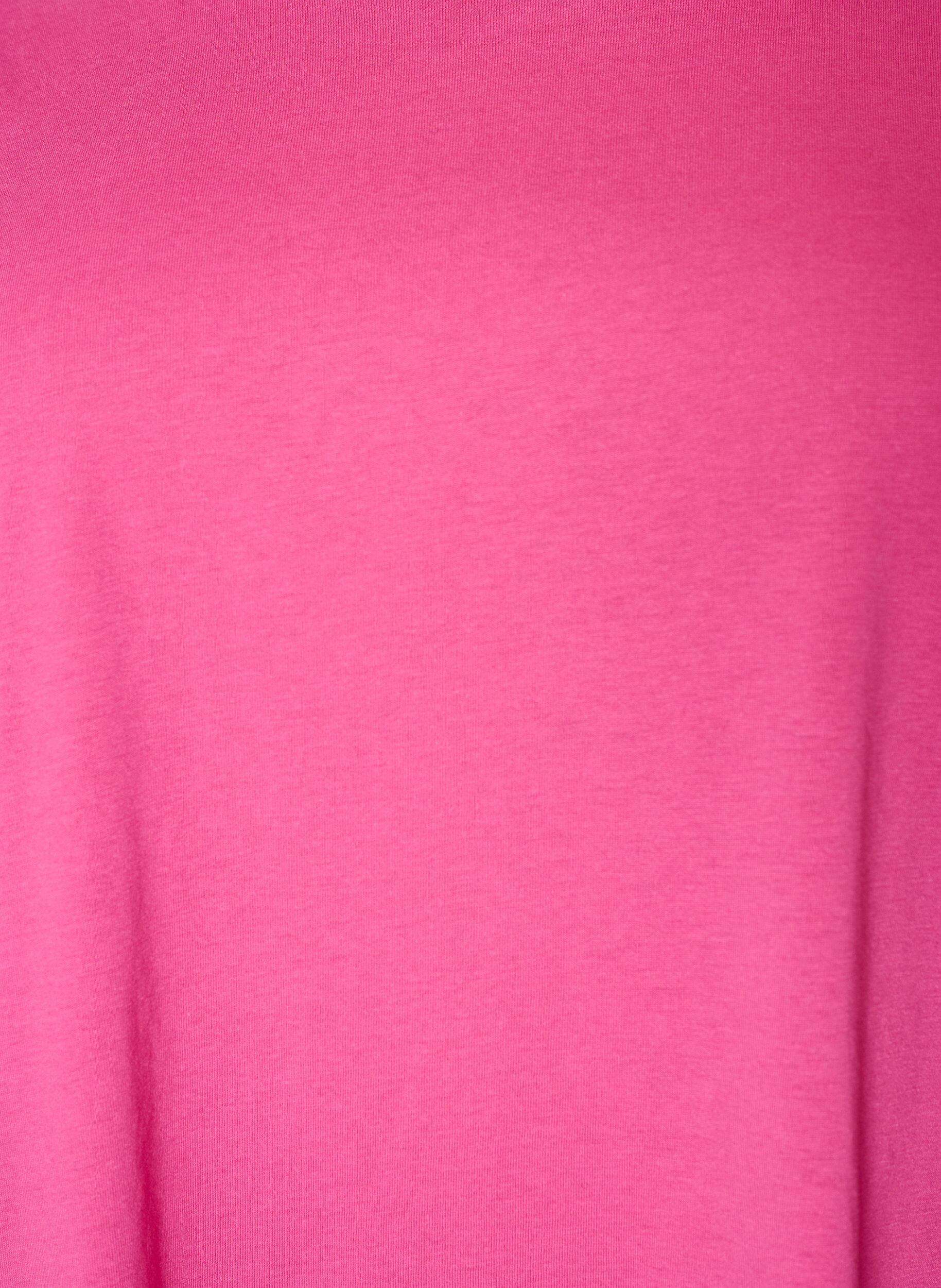 ZizziT-shirt met korte mouwen van katoenmix, Roze, Packshot image number 2