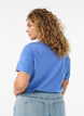 T-shirt en coton bio avec imprim&eacute; sur le devant, Bleu, Model image number 2