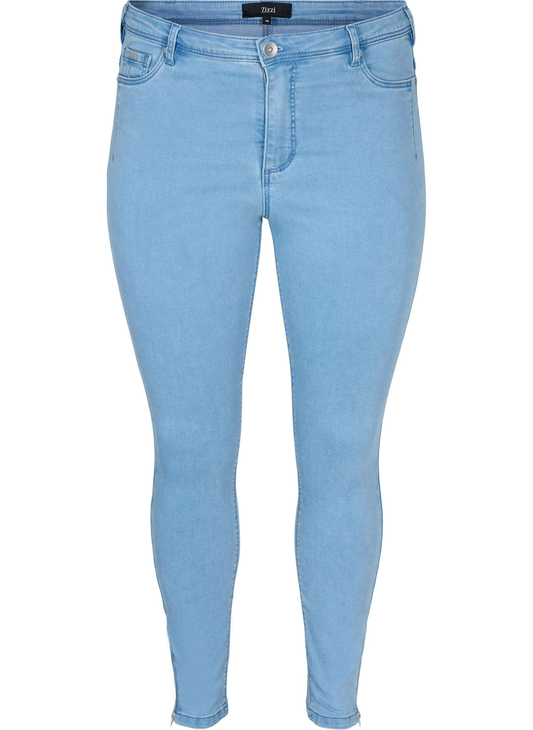 Cropped Amy jeans met rits