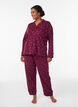 Katoenen pyjamashirt met borstzak, Rood, Model image number 1