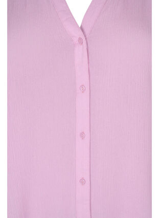 Chemise à manches courtes en viscose avec col en V, Mauve Mist, Packshot image number 2