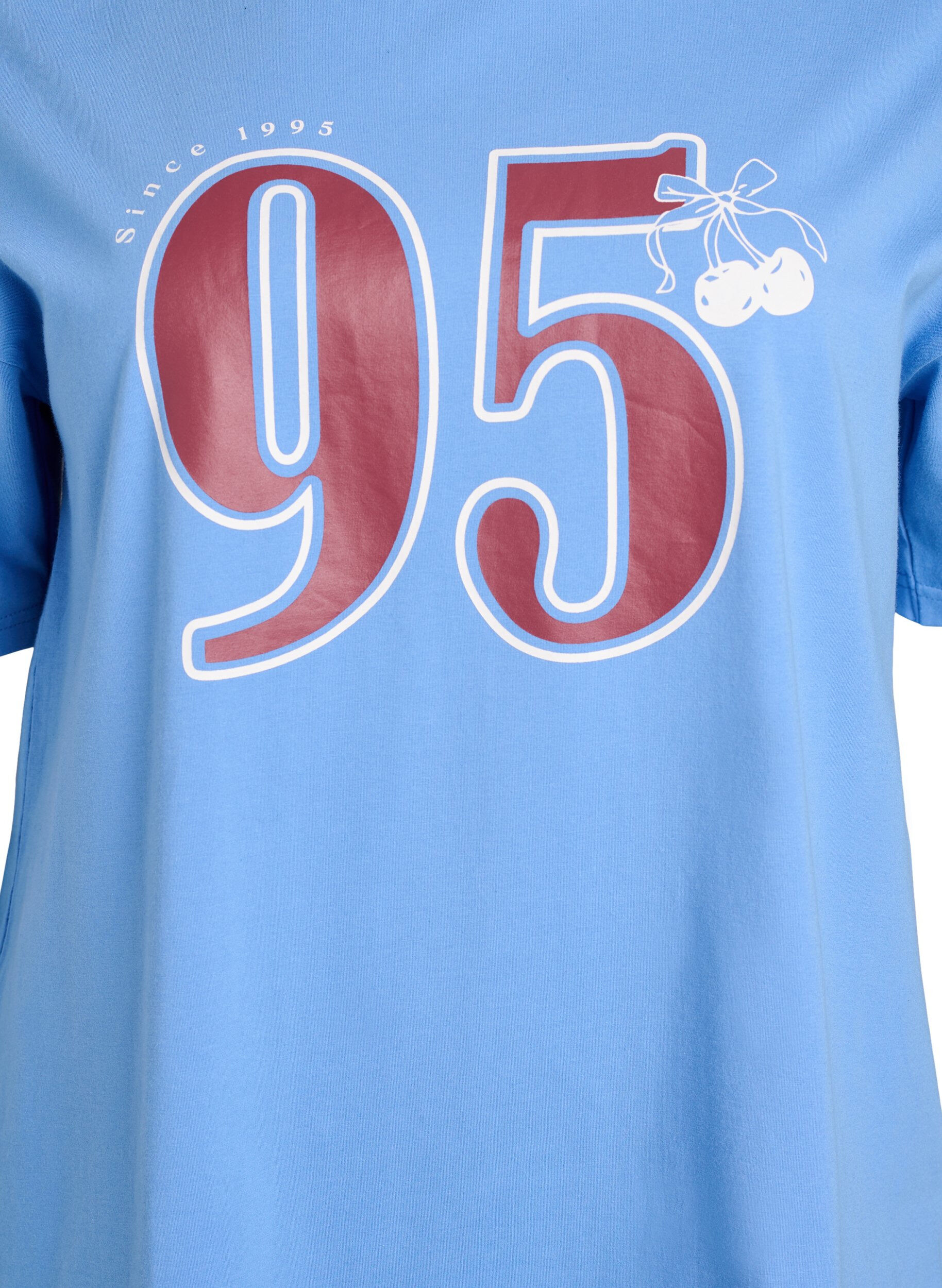 ZizziSportief T-shirt in biologisch katoen, Blauw, Packshot image number 2