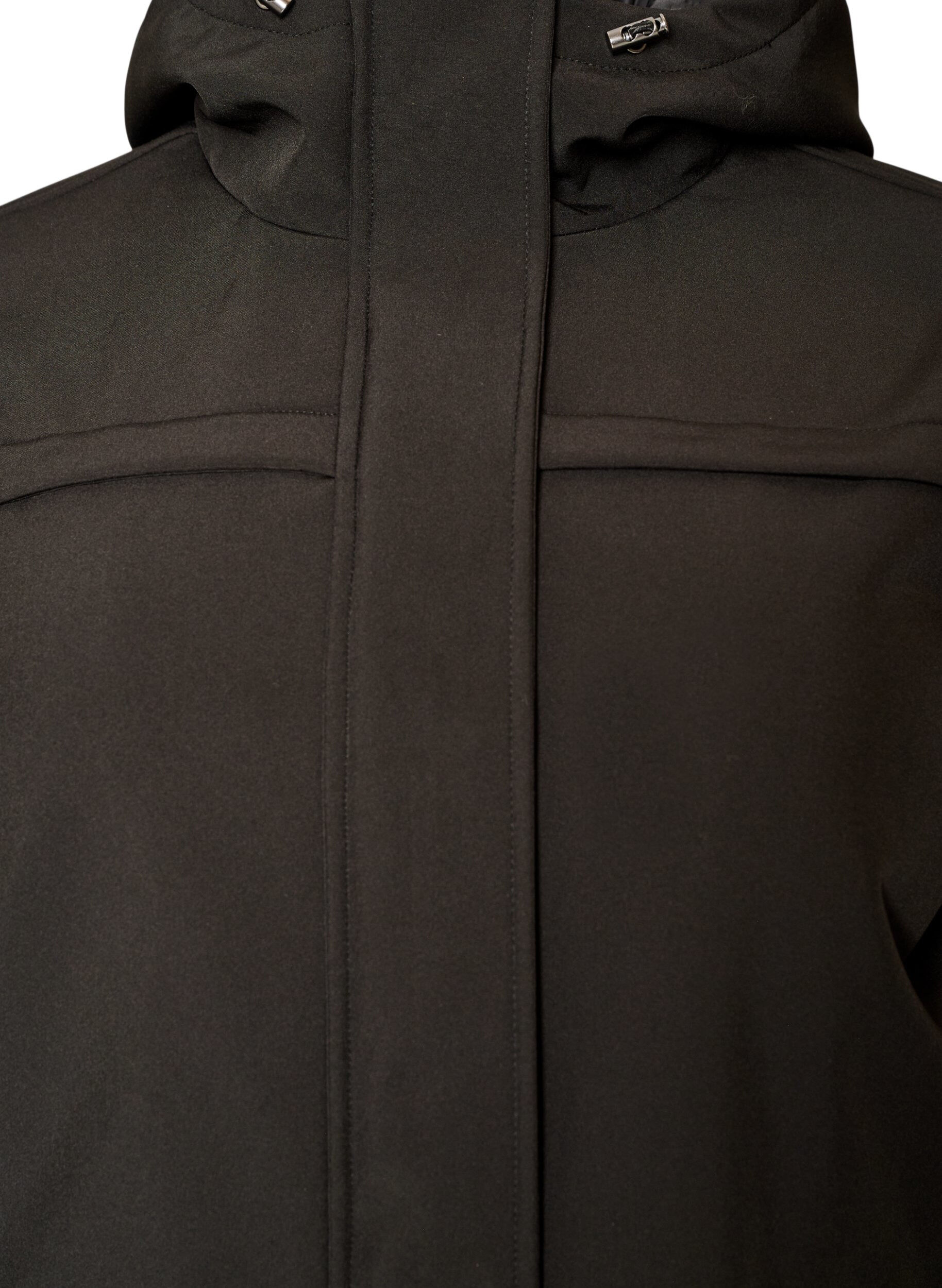 ZizziWaterafstotende softshell-jas met gewatteerde voering, Zwart, Packshot image number 2