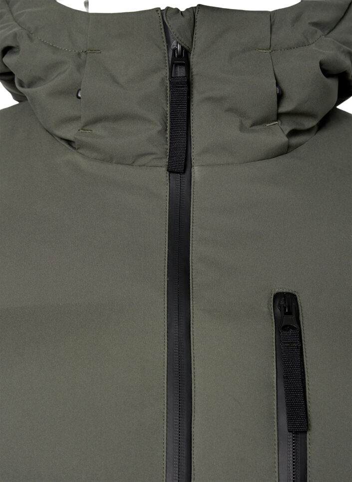 Doudoune avec capuche et poches, Vert, Packshot image number 2