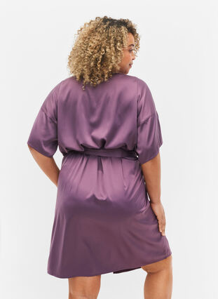 Robe de chambre à manches courtes, Vintage Violet, Model image number 1