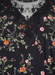 Blouse met 3/4 mouwen en kantdetails, Zwart, Packshot image number 2