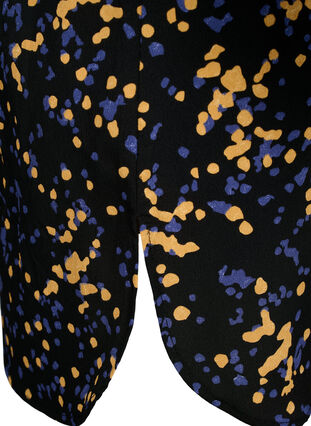FLASH - Gestippelde tuniek met lange mouwen, Black Splash AOP, Packshot image number 3