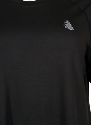 Trainings-T-shirt met korte mouwen en ronde hals, Black, Packshot image number 2