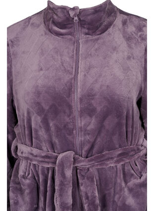 Peignoir avec fermeture éclair et poches, Vintage Violet, Packshot image number 2