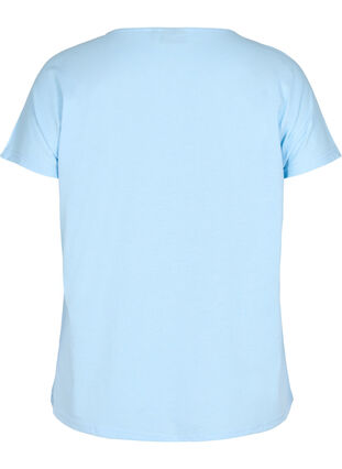T-shirt en mélange coton, Chambray Blue, Packshot image number 1