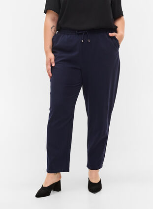 Pantalon avec poches et bord élastiqué, Night Sky, Model image number 2