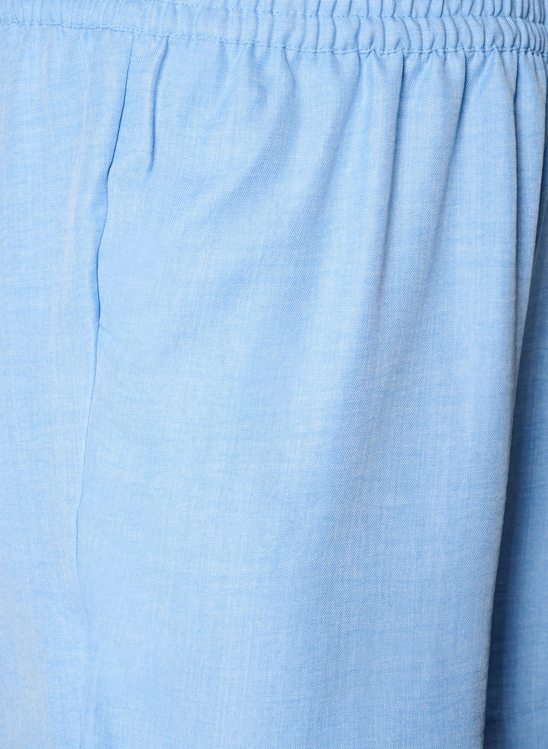 ZizziKorte broek met zakken en hoge taille, Blauw, Packshot image number 2