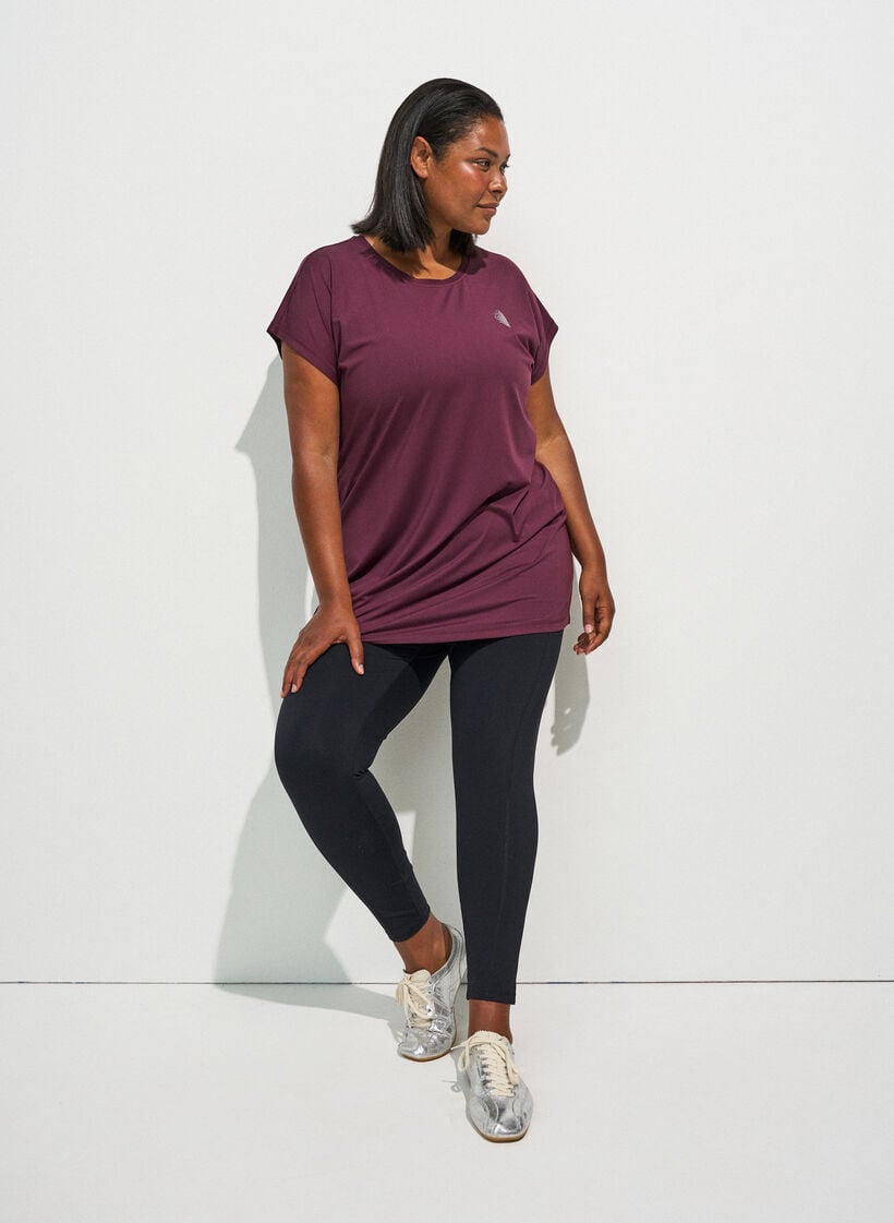 Lang workout T-shirt, Rood, Model image number 1