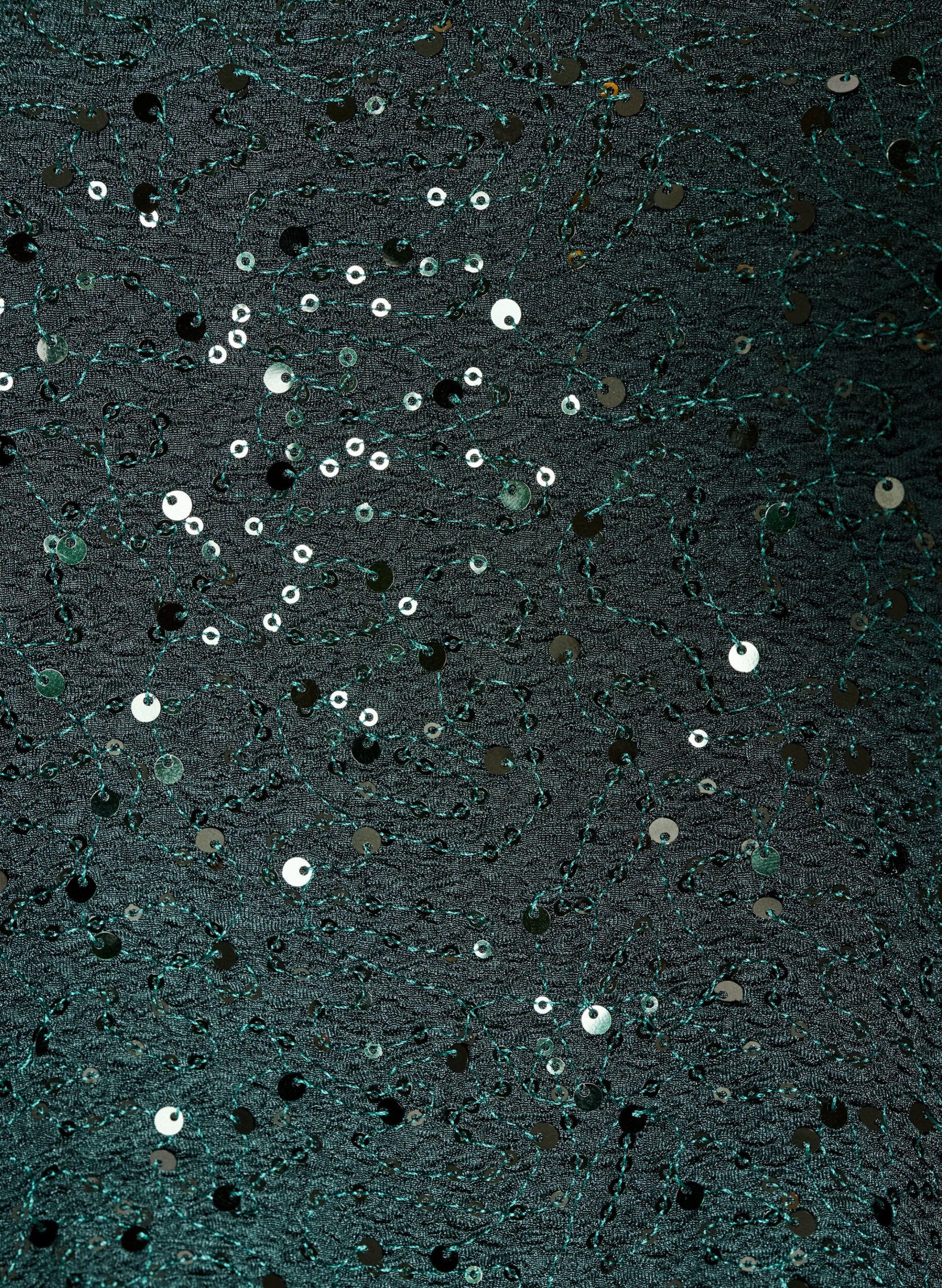 ZizziBlouse &agrave; sequins avec manches ballon, Vert fonc&eacute;, Packshot image number 2