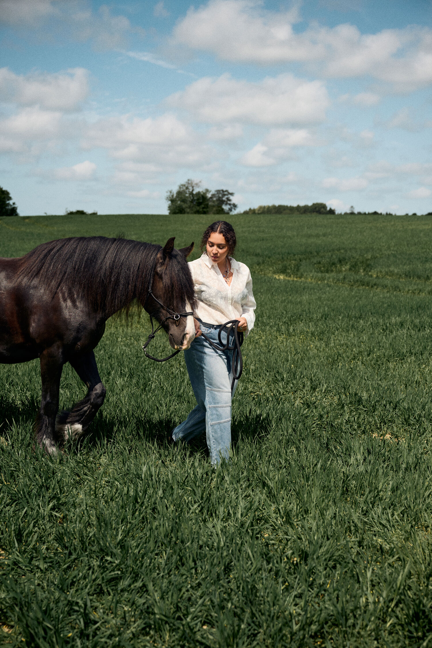 ZizziShirt met patroon, , Model