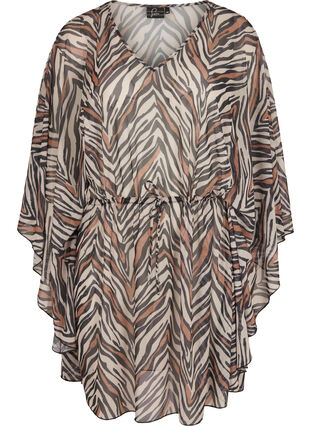 Robe de plage à taille ajustable, Zebra Print, Packshot image number 0