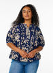 Blouse met print en 1/2 mouwen, Blauw, Model image number 0