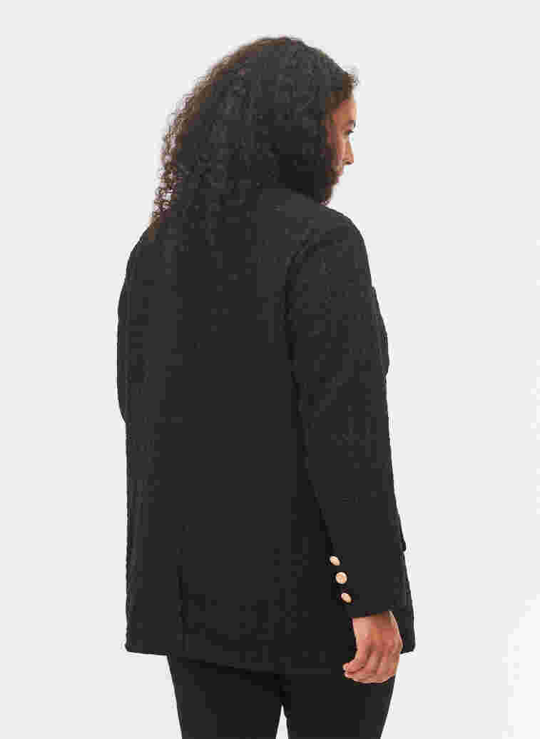 Bouclé jasje met zakken, Black, Model