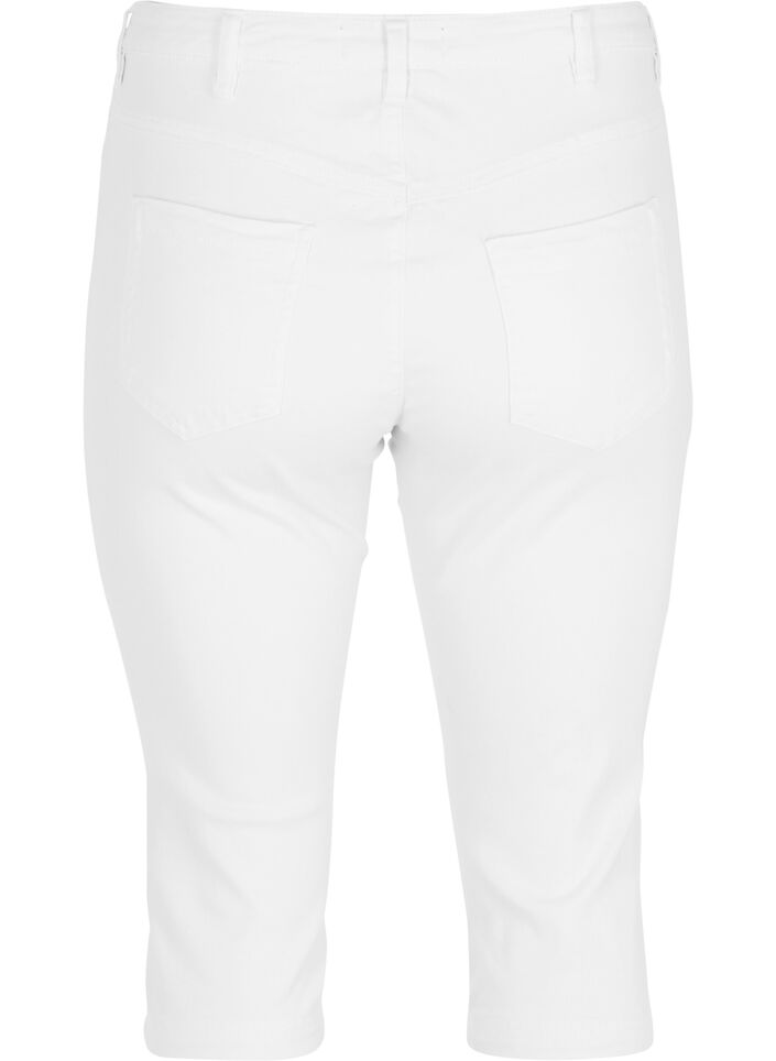 High waist Amy capri jeans met super slim fit, Wit, Packshot image number 1