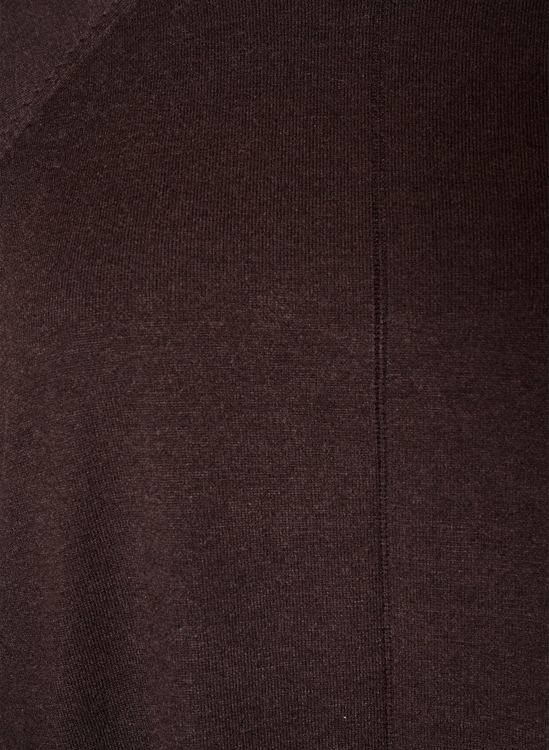 ZizziChemisier en tricot avec col rond et motif tricot, Marron, Packshot image number 2