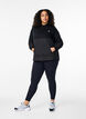 Sweatshirt met capuchon en quilt, Black, Model image number 3