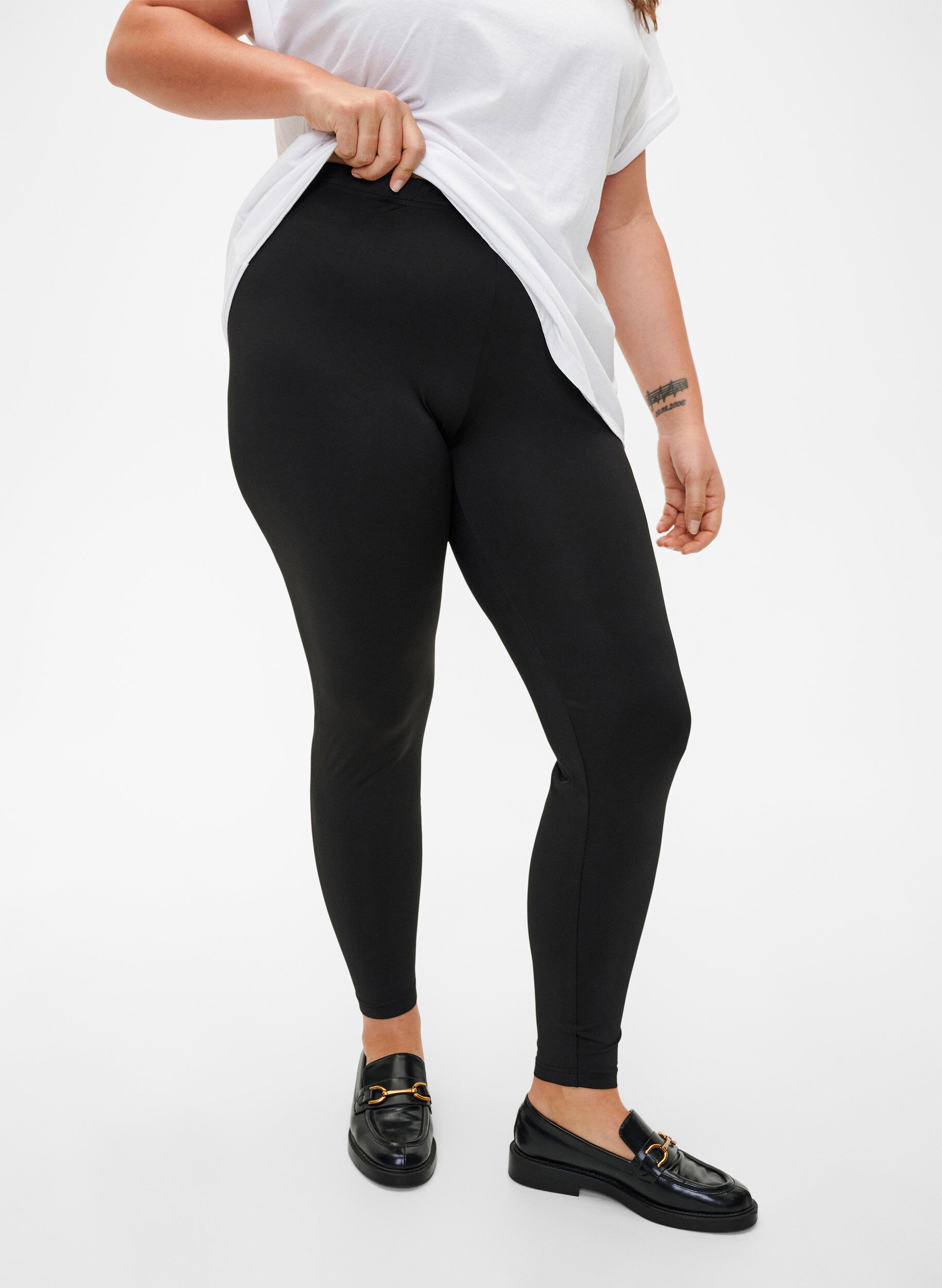ZizziLeggings basiques 2-pack, Noir, Model image number 0