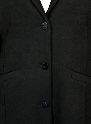 Manteau avec boutons et poches, Black, Packshot image number 2
