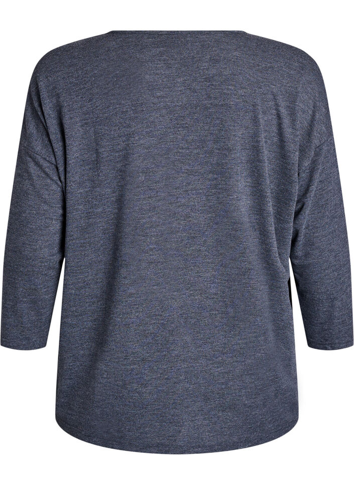 Blouse en jersey avec manches 3/4, Gris anthracite, Packshot image number 1