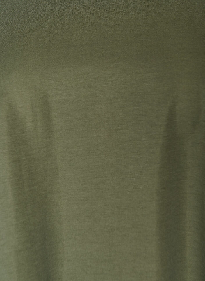 Korte jurk met losse pasvorm en volantzoom, Groen, Packshot image number 2