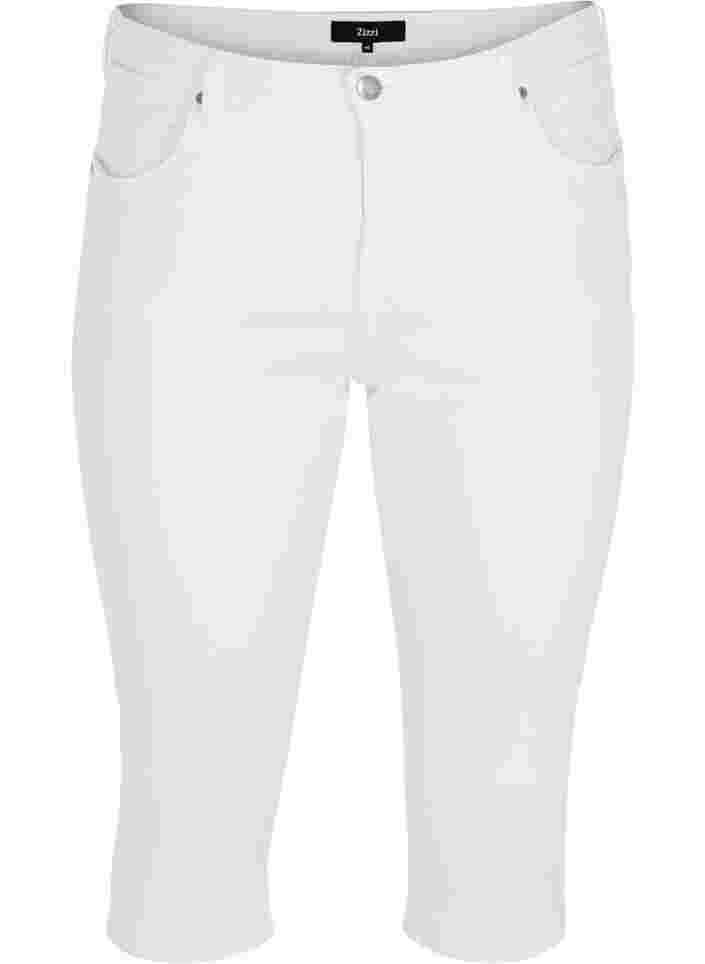 Jean coupe slim Emily capri, Bright White, Packshot image number 0