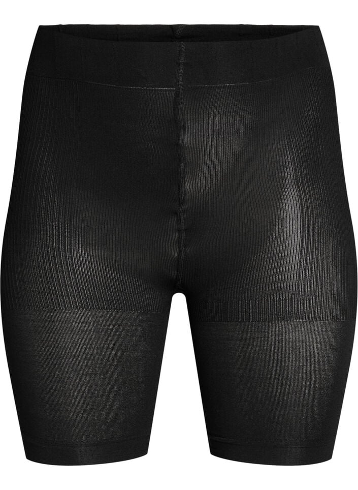 Lot de 2 shortys push-up 60 deniers avec effet sculptant, Noir, Packshot image number 0