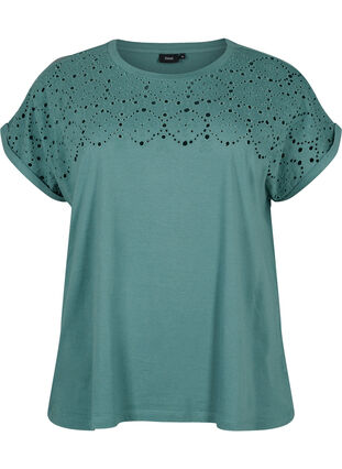 T-shirt ample avec broderie anglaise, Sea Pine, Packshot image number 0