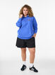 Hoodie met geborduurd frontmotief, Blauw, Model image number 1